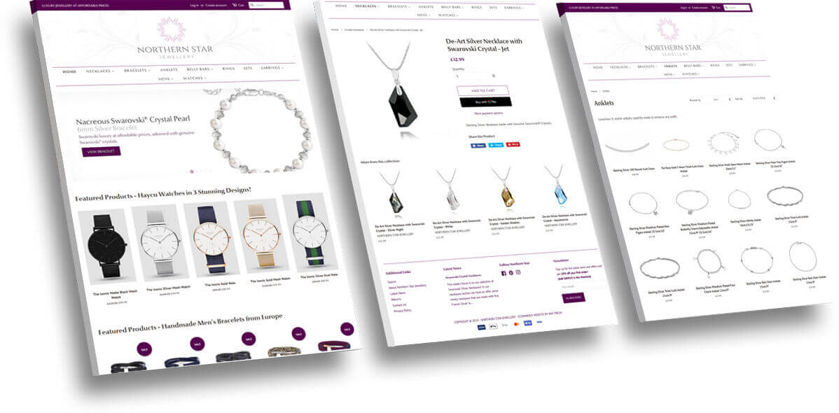 Ecommerce online shopping websites powered by Shopify